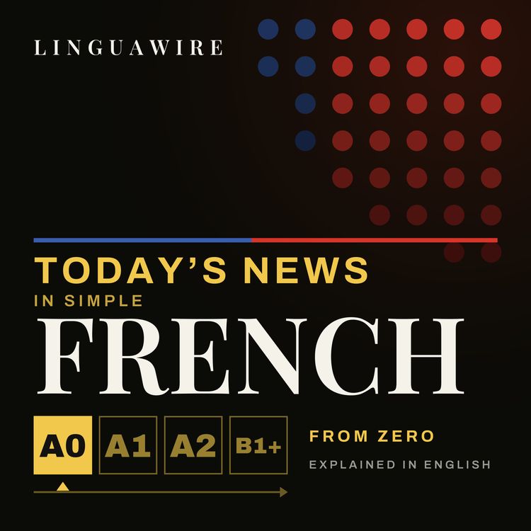 cover art for A Russian drone hits a train in Ukraine | Beginner French class Nº062